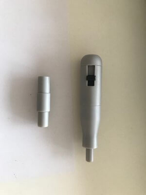 Maner aspiratie salivar cu reglaj si adaptor din plastic gri 
