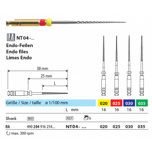 Ace rotative NiTi Endo Clean , NT04-025