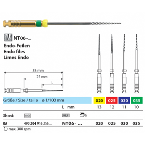Ace rotative NiTi Endo Clean , NT06-020