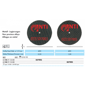 Disc ranforsat de taiat pentru metale Ø 40 mm si grosime 0,5 mm