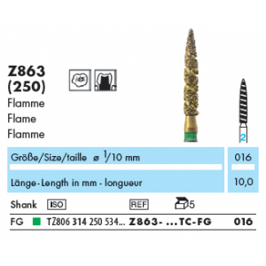 Freza diamantata turbo flacara Abacus