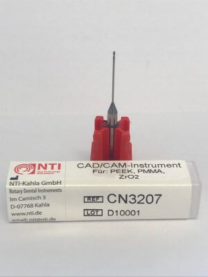  Freza CAD-CAM tija 3mm 2 lame de 0,6 CN3207 vhf , wieland mini ,